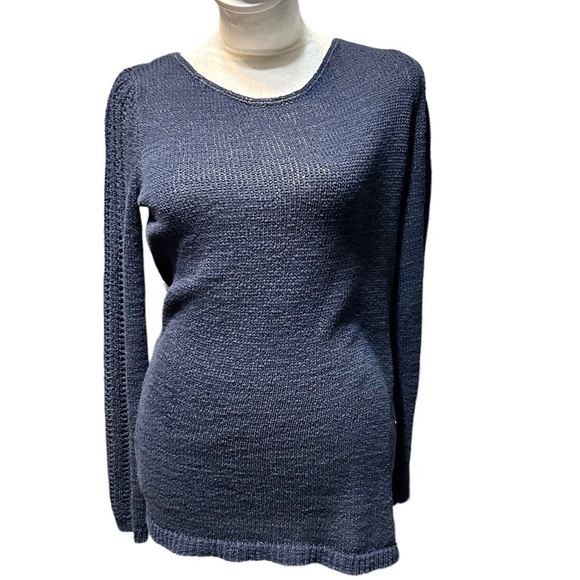 Rachel Zoe Sweater Fishnet S Blue Chest 32" Length 26" Waist 27" Hips 31" - Picture 1 of 4